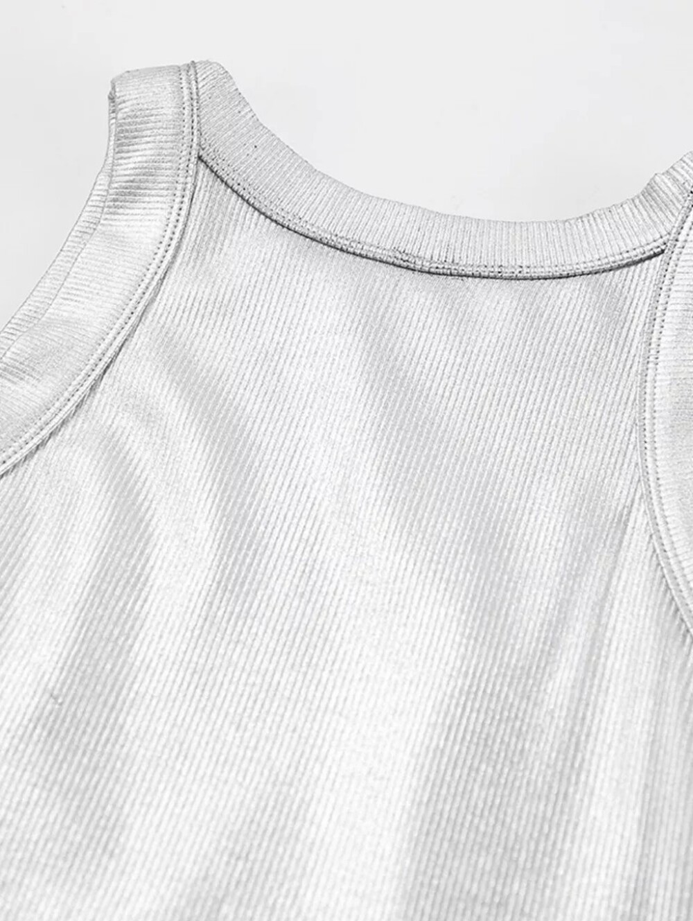 Ribbed Racerback Tank Top - Picture 10 of 13
